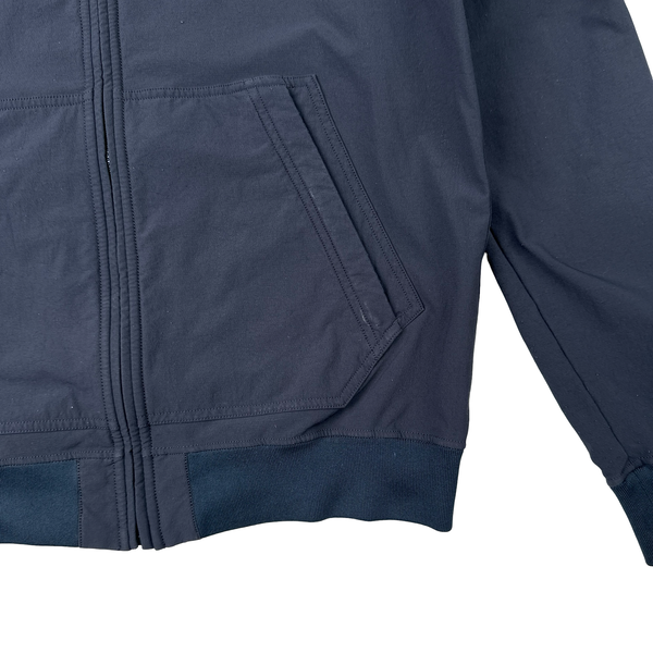 Stone Island 2014 Navy Soft Shell Compass Patch Zipped Bomber Jacket - XXL
