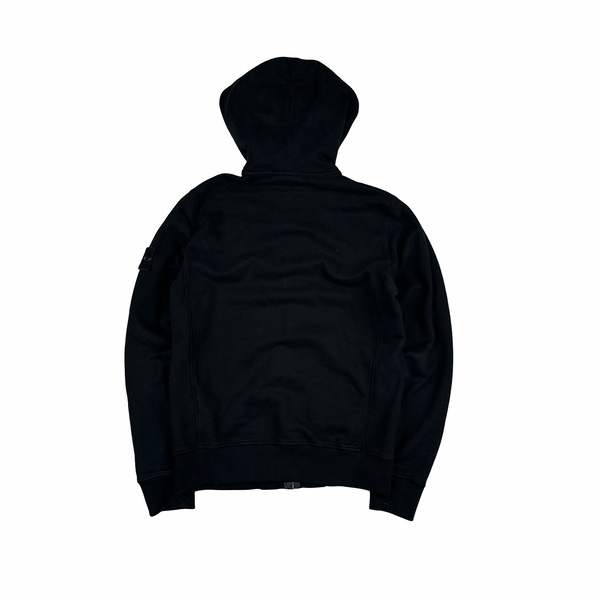 Stone Island 2018 Black Zipped Cotton Hoodie - Small