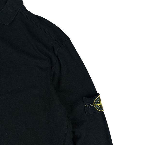 Stone Island 2020 Black Cotton Long Sleeve Polo Shirt - XL
