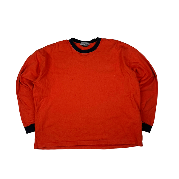 Stone Island 2023 Red/White Marina Back Spellout Jumper - XXL