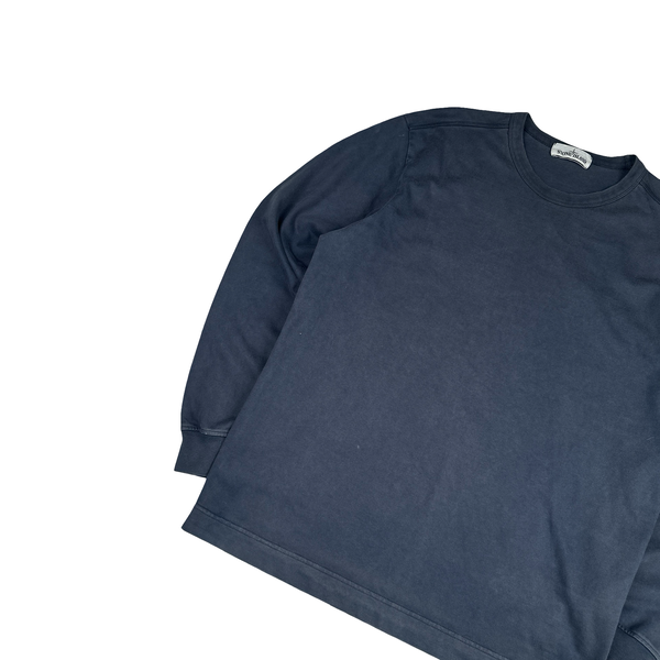 Stone Island 2020 Navy Cotton Crewneck Sweatshirt - Large