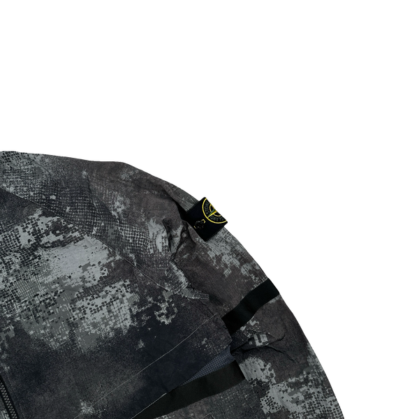 Stone Island 2024 Charcoal Dissolving Grid Camo Windbreaker - Large