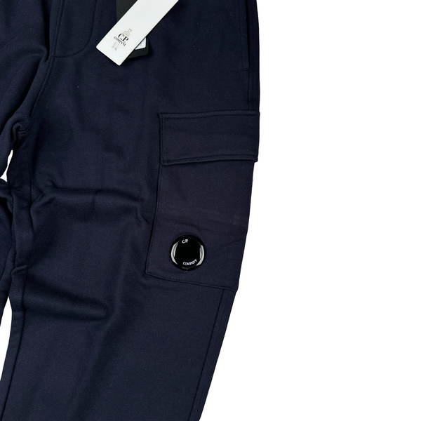 CP Company Navy Cotton Lens View Joggers - Large