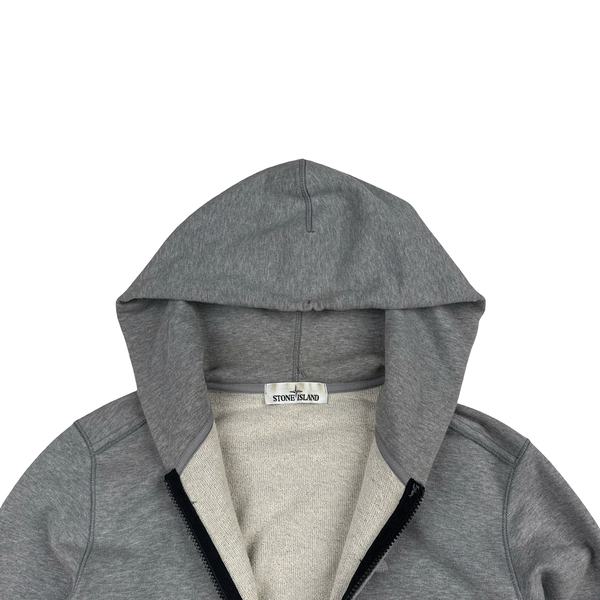 Stone Island 2019 Grey Zipped Cotton Hoodie - Small