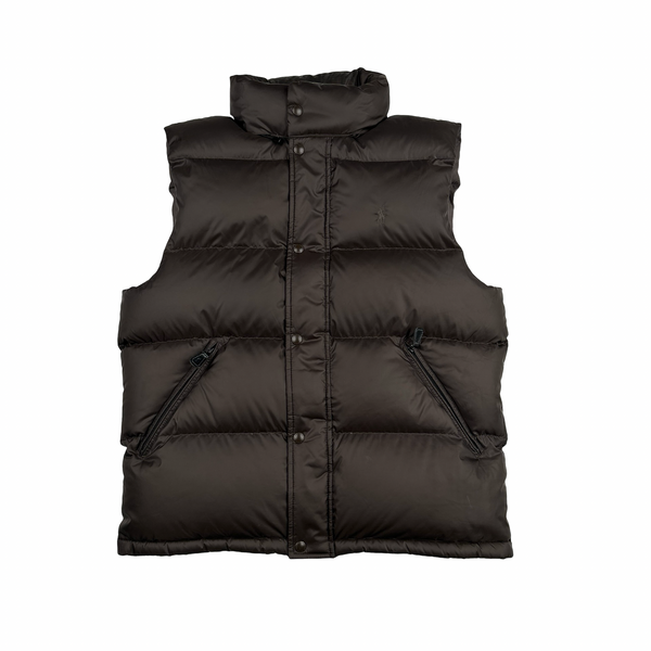 Ralph Lauren Brown Down Puffer Gilet - Medium