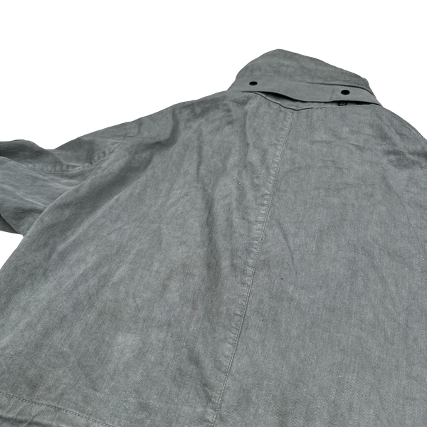 Stone Island 2011 Grey Lino Flax Blend Jacket - Large