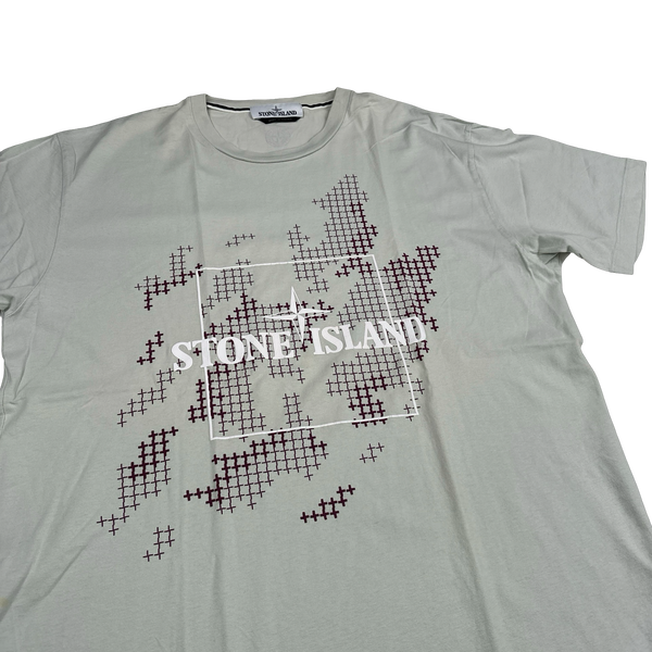 Stone Island 2017 Grid Check Camo Graphic T Shirt - XL
