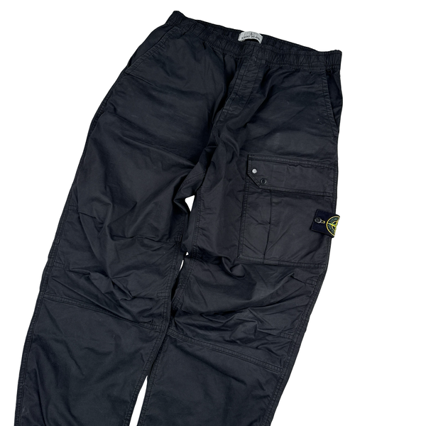 Stone Island 2019 Black Cotton Cargo Trousers - 34"