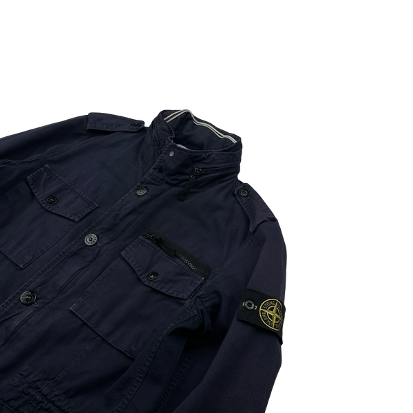 Stone Island 2012 Navy Army Tex Cotton 01 Multi Pocket Field Jacket - Medium