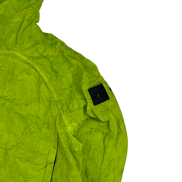 Stone Island Shadow Project 2022 Green Waffle Print Econyl Nylon Metal Jacket - Medium