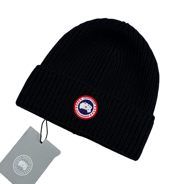 Canada Goose Black Wool Beanie - Small