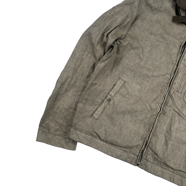 CP Company 2004 Vintage Lino Flax Goggle Jacket - Large
