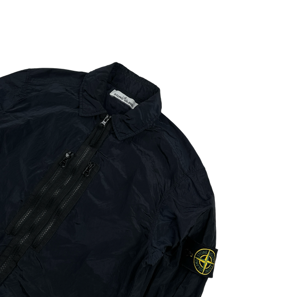 Stone Island 2017 Navy Nylon Metal Zipped Overshirt - Small
