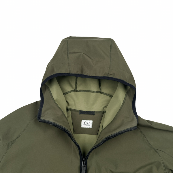 CP Company Khaki Green Soft Shell Smock Pullover Jacket - Large
