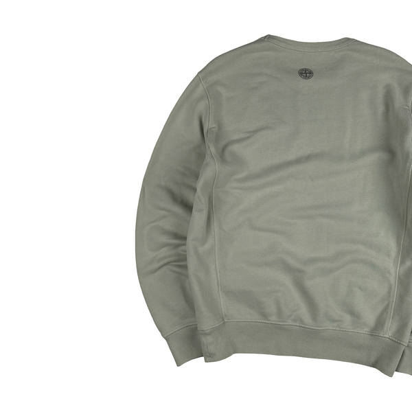 Stone Island 2019 Light Sage Green Cotton Crewneck - Medium