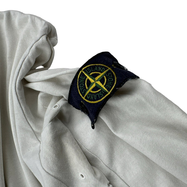 Stone Island 2015 White Cotton Lightweight Crewneck - Large