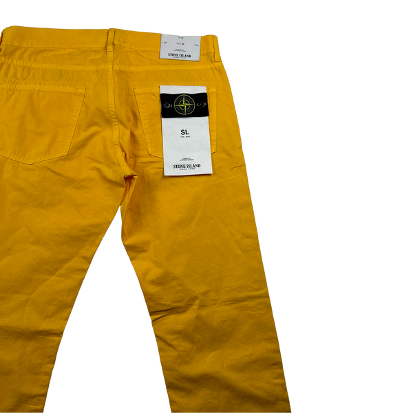 Stone Island 2018 Slim Fit Yellow Denim Jeans - 32"