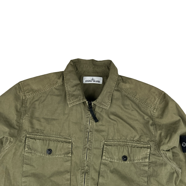 Stone Island 2014 Khaki Cotton Overshirt - Large
