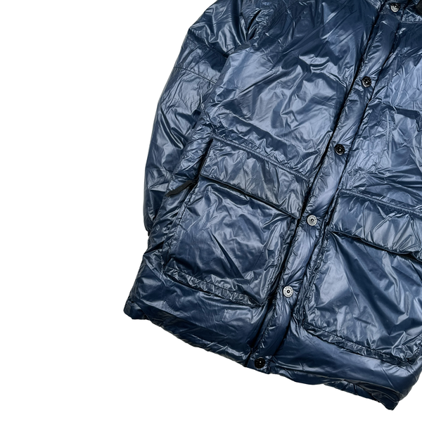 Stone Island 2018 Blue Pertex Quantum Y Down Long Puffer - Medium