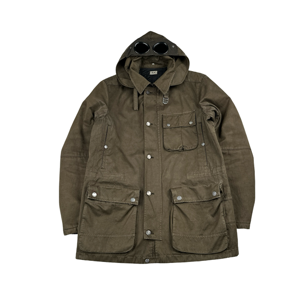 CP Company 2008 Brown Mille Miglia Multi Pocket Field Jacket - Large
