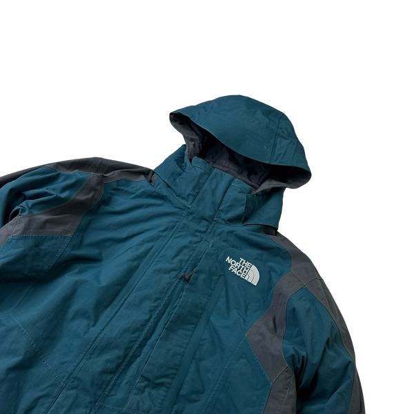 North Face 3 In 1 Sea Green Dual Layer Hyvent Jacket - Small