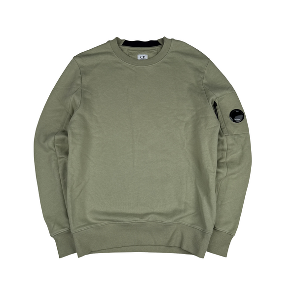 CP Company Green Cotton Lens Viewer Crewneck - Small
