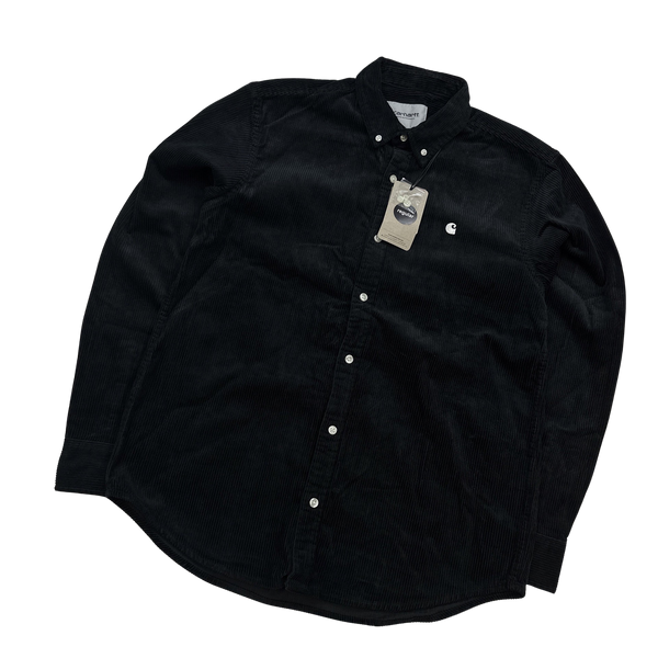 Carhartt WIP Black Corduroy Buttoned Overshirt - Small & Medium