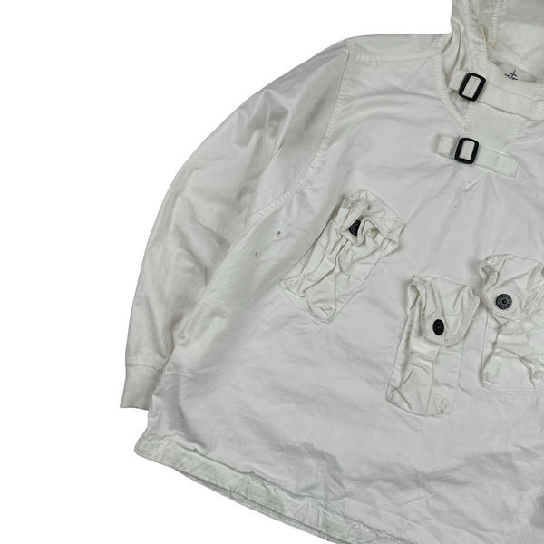 Stone Island 2021 White Multi Pocket Smock - Small