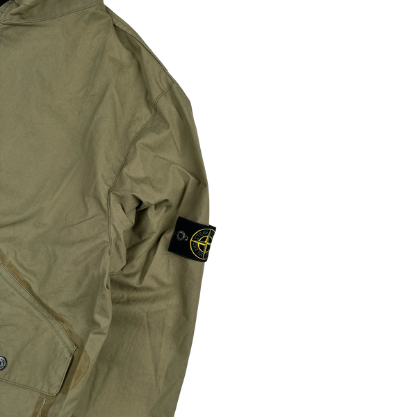 Stone Island 2002 Tan Cotton Zipped Jacket - Large