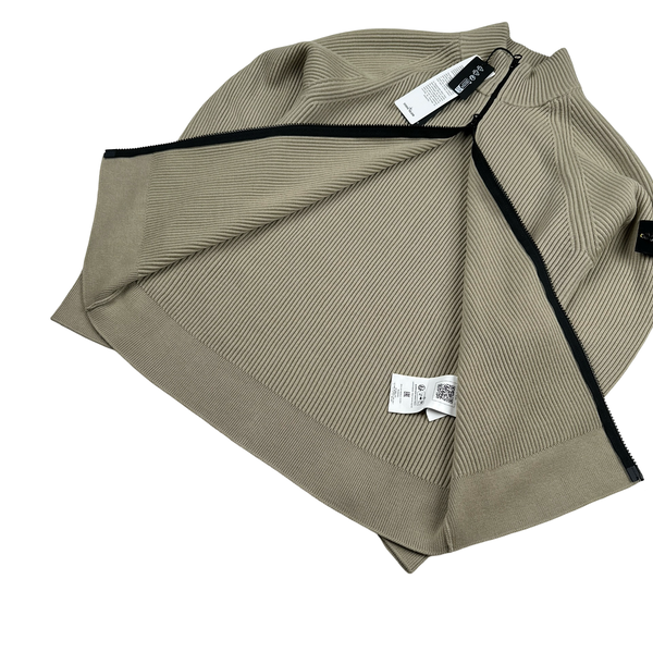 Stone Island 2024 Beige Virgin Wool Knit Jumper - Small