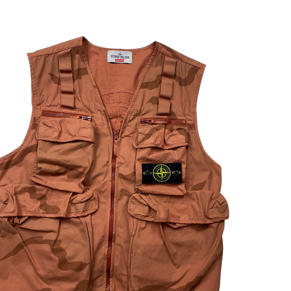 Stone Island x Supreme Brushed Cotton 2C Camo OVD Vest - Large