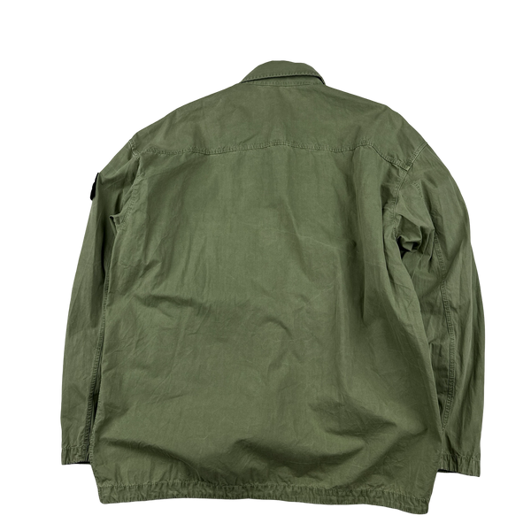 Stone Island 2023 Green Cotton Overshirt - XL