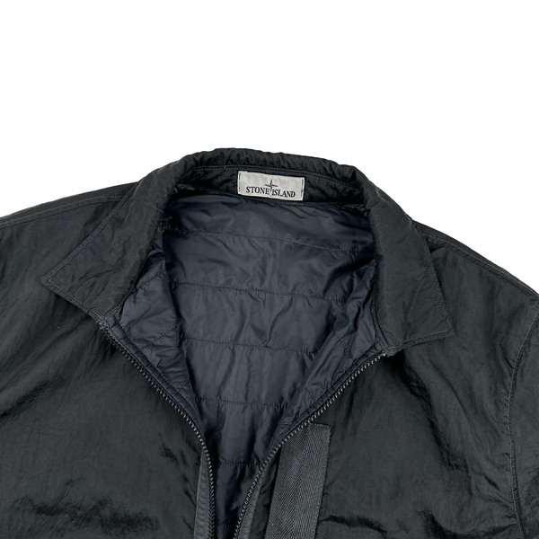Stone Island 2022 Black Nylon Metal Econyl Overshirt Primaloft Lined - XL