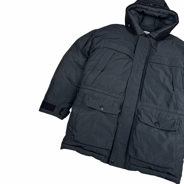 Stone Island 2020 Black Down Filled Micro Reps Jacket - XL