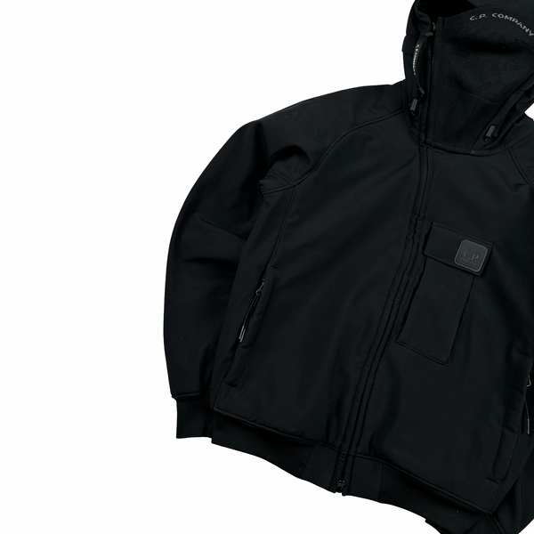 CP Company Black Soft Shell Metropolis Hooded Jacket - XS