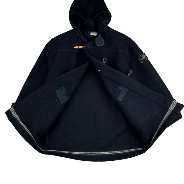 Stone Island Green Edge Vintage Wool Duffle Coat - Large