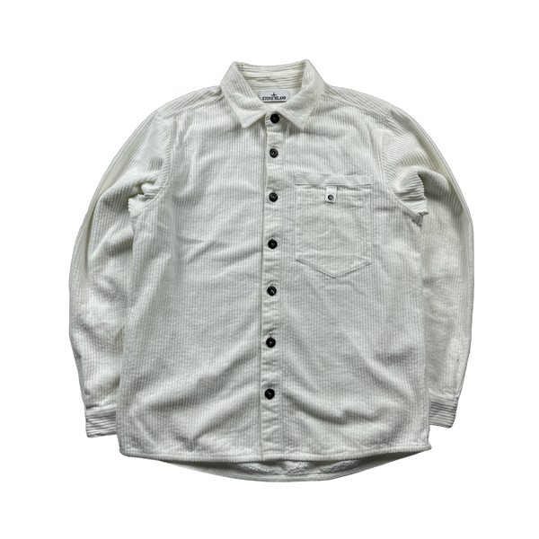 Stone Island 2022 Spellout Corduroy Overshirt - Large