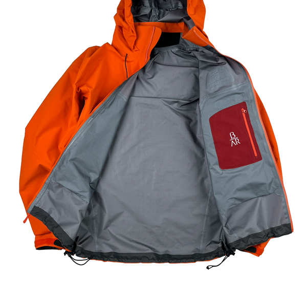Arcteryx Beta AR Orange Gore-tex Pro Lightweight Packable Shell Jacket - Large
