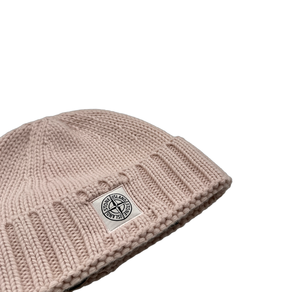 Stone Island 2019 Pink Soft Wool Patch Beanie