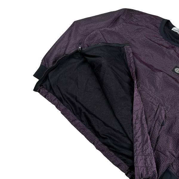 Stone Island 2017 Purple 3D Effect Nylon Metal Pullover Jumper - XL