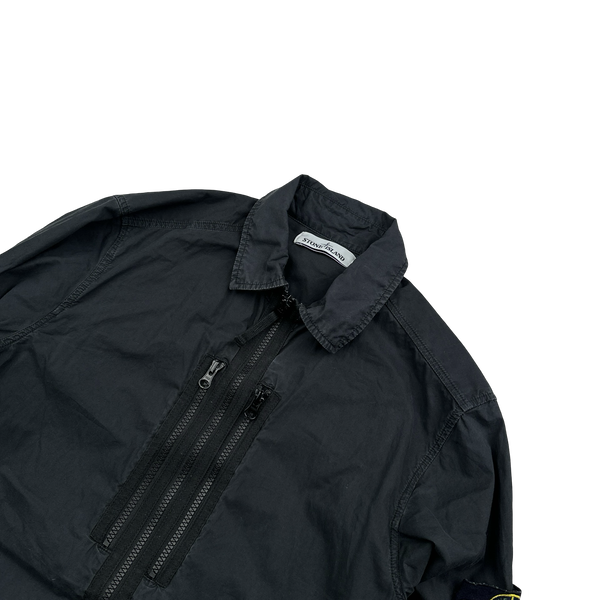 Stone Island 2017 Black Paracadute Overshirt - Small