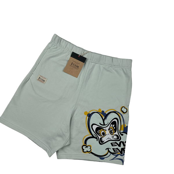 Evisu Transforming Daruma Print Cotton Shorts - Small
