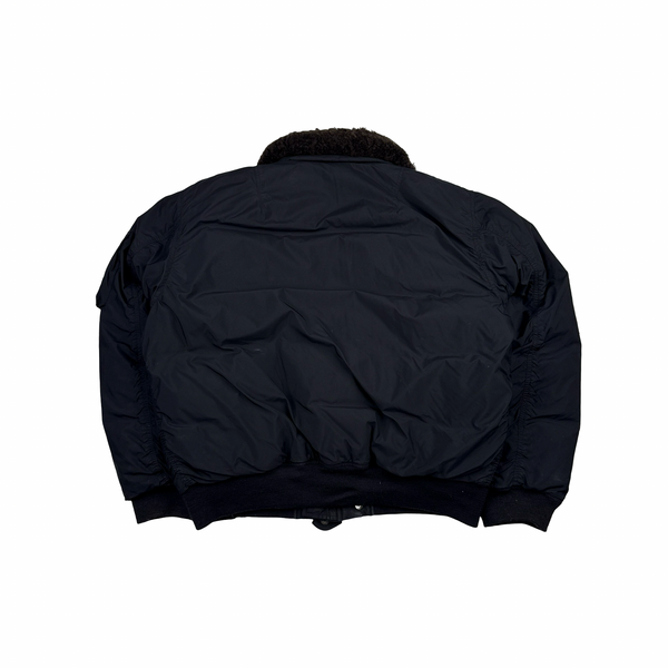 Ralph Lauren Heavyweight Shearling Collared Down Bomber Jacket - Large
