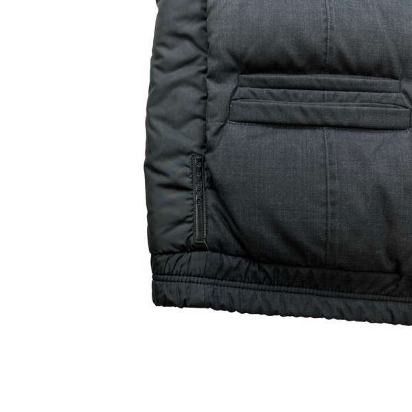 Prada Grey Down Filled Puffer Vest - Medium