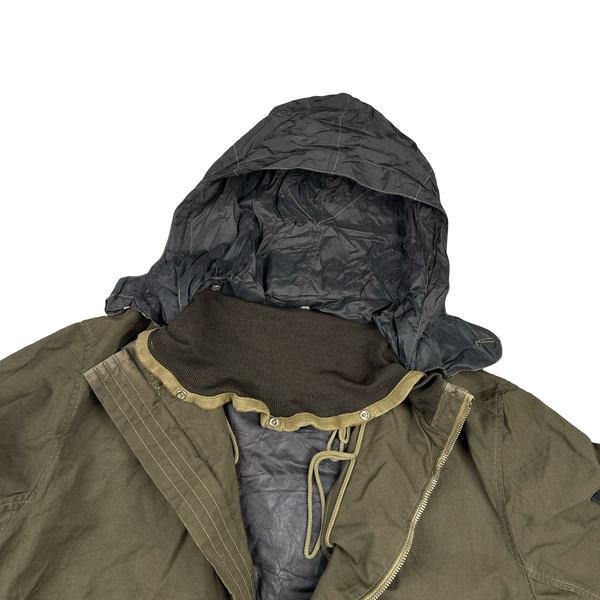 Stone Island Vintage 1996 Khaki Nylon Hood Multi Pocket Jacket - Large