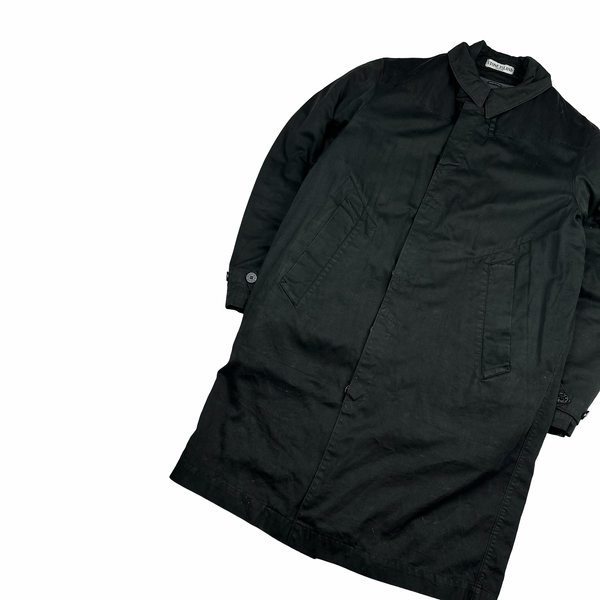 Stone Island Vintage Black Raso Gommato Dutch Rope Jacket - Medium