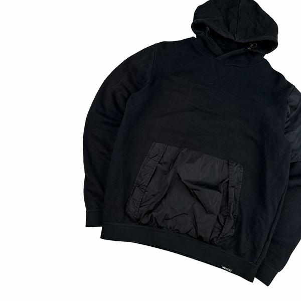 Nemen Black Nylon Pocket Hoodie Jumper - Small