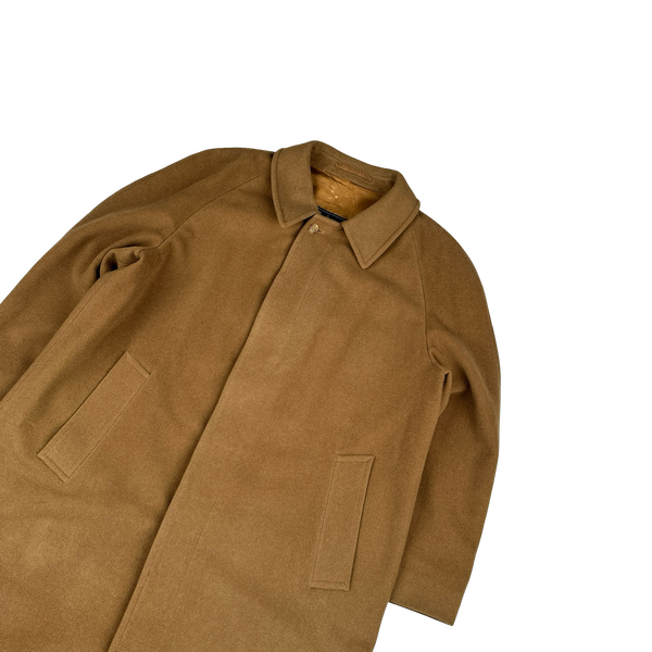 Burberry Wool Camel Long Collared Jacket - XL