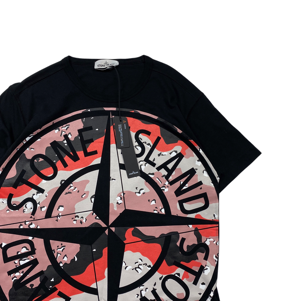 Stone Island Compass Camo Cotton T Shirt - Large