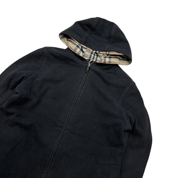 Burberry Nova Check Reversible Hooded Fleece Jacket - Small